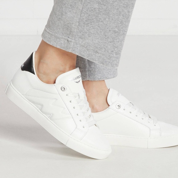Zadig & Voltaire Shoes - Zadig & Voltaire White and Black Sneakers 40(Eur)